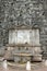 View of a fountain near of the city of Perugia