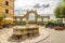 View at the fountain of Place of the Republic in Pitigliano - Italy