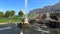 View of the fountain `Samson`, Sunny may day. Peterhof, St. Petersburg