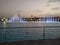 View on fountains at Boulevard during the Riyadh Season st twilight