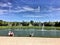 A view of the Fountains in the Gardens of the Palace of Versailles in Paris