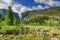 View on Fourth Lake of Karakol lakes in Altai Republic. Russia