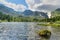 View on Fourth Lake of Karakol lakes in Altai Republic. Russia