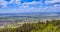 View from Fremersberg to the town of Sinzheim with the Rhine valley near Baden Baden. In the background the Vosges.  Baden