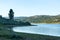 View of Frenchman lake curvy water line landscape