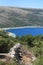 View on the fresh water lake on the island of Cres, island Cres, Croatia