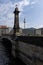 View of the Friedrichs Bridge and the Spree River. In the background Berlin TV Tower Fernsehturm