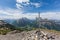 View from Fronalpstock mountain to glaernisch, glarus, lake kloental