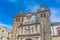 View at the front facade of the Cathedral of Viseu, Adro da SÃƒÂ© Cathedral de Viseu, architectural icon