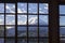 view of fuji mountain with snow cap in window frame, yamanshi, j