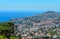 View of Funchal city from the mountain