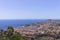 View of Funchal harbour from above - cityscape and seascape Madeira
