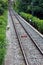 View of funicular rails perspective