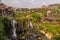 View of Furong Zhen town and waterfall, Hunan province, Chi