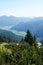 The view from Gablonzer huette to Zwiesel valley, Gosaukamm mountain ridge, Germany