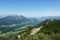 The view from Gablonzer huette to Zwiesel valley, Gosaukamm mountain ridge, Germany