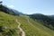 The view from Gablonzer huette to Zwiesel valley, Gosaukamm mountain ridge, Germany