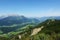 The view from Gablonzer huette to Zwiesel valley, Gosaukamm mountain ridge, Germany