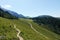 The view from Gablonzer huette to Zwiesel valley, Gosaukamm mountain ridge, Germany