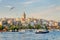 View of Galata district at sunset, Istanbul