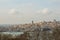 View of Galata Tower from the observation deck at Topkapi Palace in Istanbul. Turkey