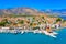 View of Galaxidi village with colorful buildings, Greece