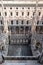 View of Galleria Vittorio Emanuele II iconic shopping centre, taken from the terraces of Milan Cathedral / Duomo di Milano.