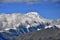 View of Gangapurna mountain in clouds. Himalaya mountains, Annapurna Circuit Trek, Manang District, Nepal, Asia.