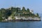 View at the garden of Bella island on lake Maggiore, Italy