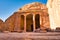 View on garden hall at Petra historical site in Jordan