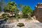 View of gardens in the Almeria (AlmerÃ­a) castle (Alcazaba of Almeria)