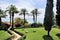 A view of the gardens of the Church of the Beatitudes