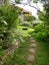 View of gardens of heritage cottage North Hobart