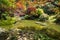 View of Gardens of Villa Melzi in the village of Bellagio on Como lake, Italy