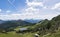 View from Gartnerkofel to Julian Alps in Italy in summer