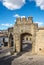 View at the gate De Jaen and Arch De Villalar in Baeza, Spain