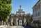 View at the gate for entrance in medieval fortress of Alba Iulia Carolina,Transylvania