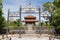 View of gate and pavilion in Imperial Minh Mang Tomb in Hue