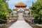 View of gate and pavilion in Imperial Minh Mang Tomb in Hue