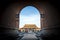 View of the Gate of Supreme Harmony from beneath the Meridian Gate at the Forbidden City, Beijing