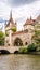 View at the Gatehouse Tower near Vajdahunyad Castle in Budapest, Hungary