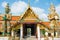 View of gates to Grand Palace with demon guardians. Bangkok, Thailand