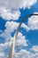 View of The Gateway Arch in St. Louis, Missouri with blue sky w