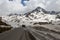 View from the Gavia pass, an alpine pass of the Southern Rhaetian Alps, marking the administrative border between the provinces of