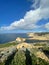 The view Gebel Ben Gorg rock around Dwejra Bay on the Gozo Island