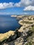 The view Gebel Ben Gorg rock around Dwejra Bay on the Gozo Island