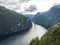 View on Geirangerfjord in Sunnmore region, Norway, one of the most beautiful fjords in the world, included on the UNESCO