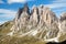 View of Geislergruppe or Gruppo delle Odle, Dolomiti