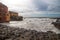 View of Genoa Boccadasse beach devasted after the storm of the night before, Italy