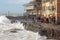 View of Genoa Boccadasse devasted after the storm of the night before, Italy